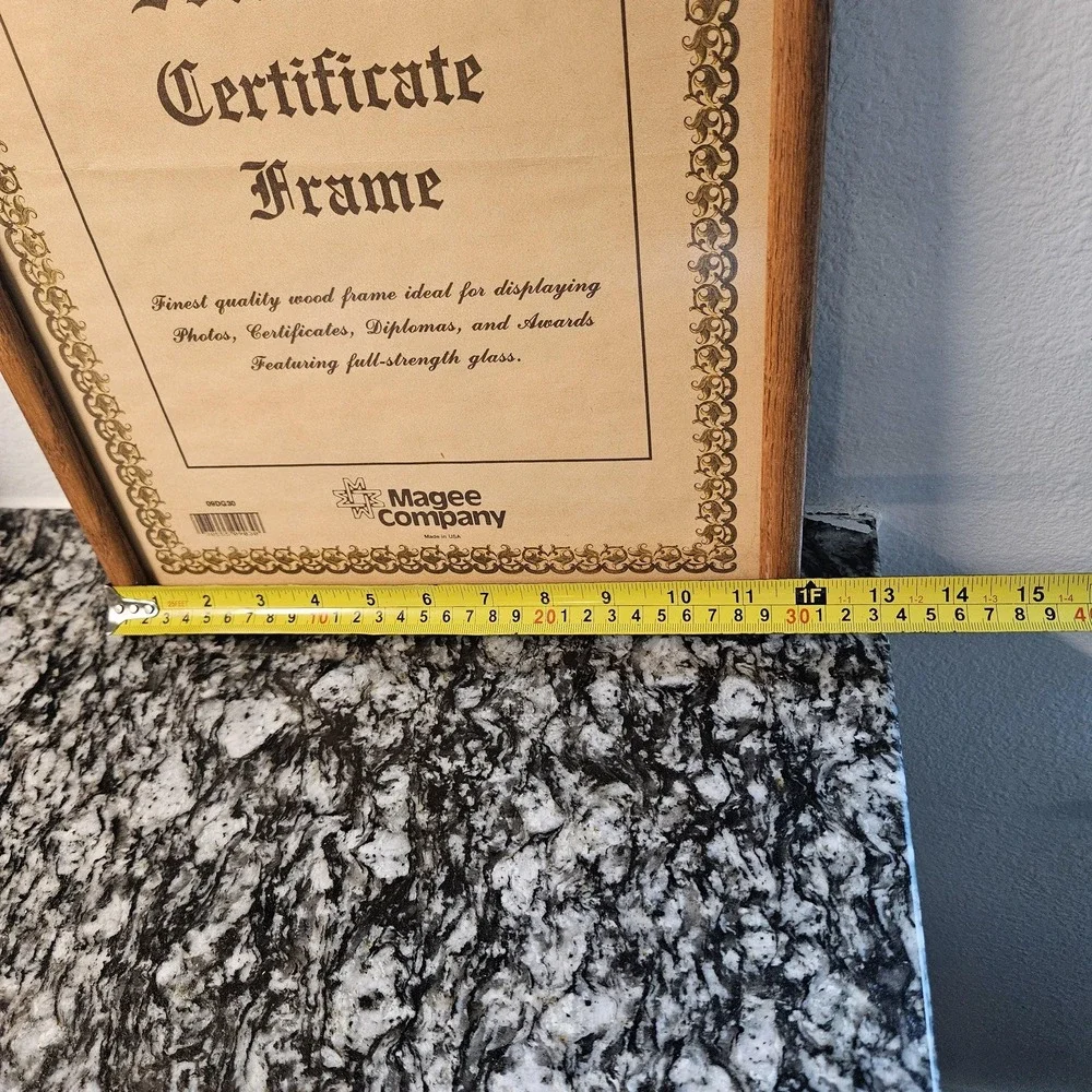 Vintage solid oak picture frame with glass insert 11x14 Magee Company